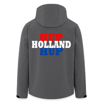 Hup holland hup - Recycelte Männer Softshell-Jacke von Stanley/Stella - Anthrazit - Hinten - AI Model Male 185 light (185cm)