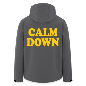 Calm down - Recycelte Männer Softshell-Jacke von Stanley/Stella - Anthrazit - Hinten - AI Model Male 185 light (185cm)