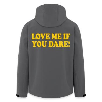 Love me if you dare - Recycelte Männer Softshell-Jacke von Stanley/Stella - Anthrazit - Hinten - AI Model Male 185 light (185cm)