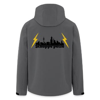 Schoppe petze ffm skyline - Recycelte Männer Softshell-Jacke von Stanley/Stella - Anthrazit - Hinten - AI Model Male 185 light (185cm)