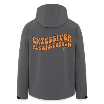 Excessive Alcohol Consumption Party - Men’s Recycled Softshell Jacket by Stanley/Stella - anthracite - Back - AI Model Male 185 light (185cm)