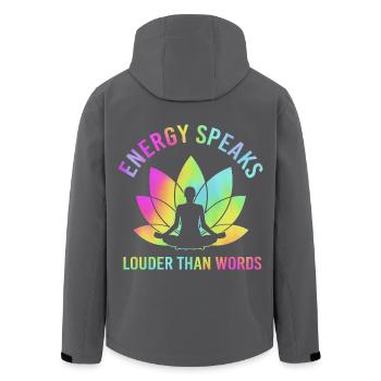 Zen Buddhismus Buddhist Meditation Chakra Namaste - Recycelte Männer Softshell-Jacke von Stanley/Stella - Anthrazit - Hinten - AI Model Male 185 light (185cm)