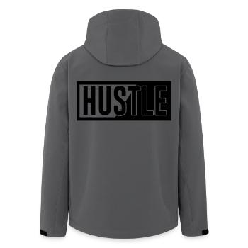 Hustle - Men’s Recycled Softshell Jacket by Stanley/Stella - anthracite - Back - AI Model Male 185 light (185cm)