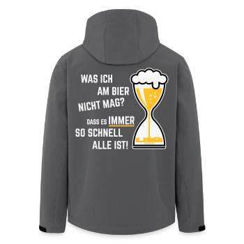 Was Ich Am Bier Nicht Mag? (Sanduhr Bieruhr / 3C) - Recycelte Männer Softshell-Jacke von Stanley/Stella - Anthrazit - Hinten - AI Model Male 185 light (185cm)