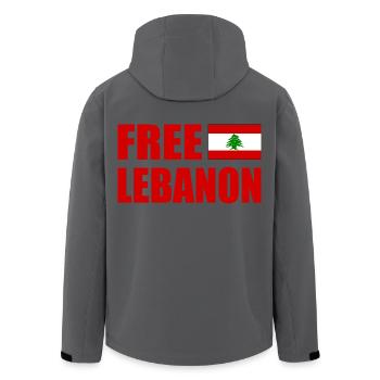 free lebanon - libanon - Recycelte Männer Softshell-Jacke von Stanley/Stella - Anthrazit - Hinten - AI Model Male 185 light (185cm)