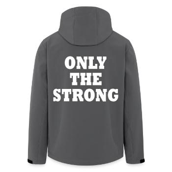 only the strong - Recycelte Männer Softshell-Jacke von Stanley/Stella - Anthrazit - Hinten - AI Model Male 185 light (185cm)