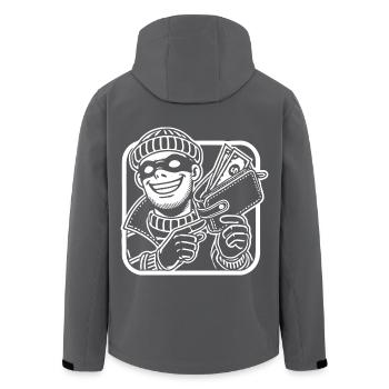 Vorsicht Taschendieb – Witziges Diebe Design - Recycelte Männer Softshell-Jacke von Stanley/Stella - Anthrazit - Hinten - AI Model Male 185 light (185cm)