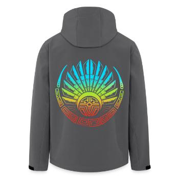 aztec Maya kalender Inka - Recycelte Männer Softshell-Jacke von Stanley/Stella - Anthrazit - Hinten - AI Model Male 185 light (185cm)