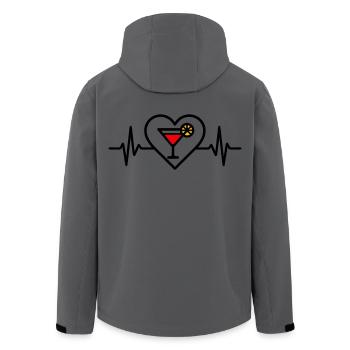 Cocktail Heart Aperitif Drink - Men’s Recycled Softshell Jacket by Stanley/Stella - anthracite - Back - AI Model Male 185 light (185cm)