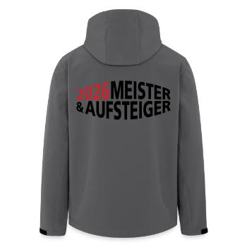 Meister und Aufsteiger 2026  - Recycelte Männer Softshell-Jacke von Stanley/Stella - Anthrazit - Hinten - AI Model Male 185 light (185cm)