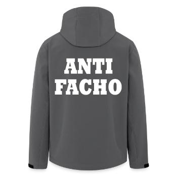Anti facho - Recycelte Männer Softshell-Jacke von Stanley/Stella - Anthrazit - Hinten - AI Model Male 185 light (185cm)