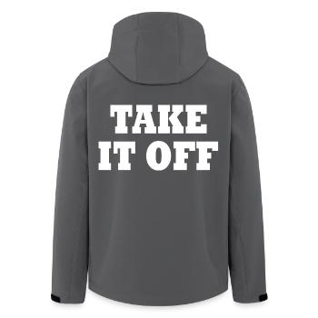 Take it off - Recycelte Männer Softshell-Jacke von Stanley/Stella - Anthrazit - Hinten - AI Model Male 185 light (185cm)