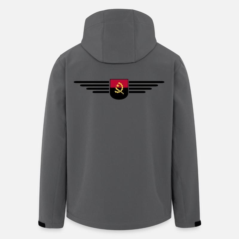 Angola Design – Pride from Africa - Men’s Recycled Softshell Jacket by Stanley/Stella - anthracite