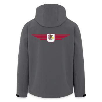 Illinois Fan T-Shirt – Heimatliebe zeigen - Recycelte Männer Softshell-Jacke von Stanley/Stella - Anthrazit - Hinten - AI Model Male 185 light (185cm)