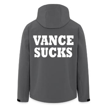 vance sucks - Recycelte Männer Softshell-Jacke von Stanley/Stella - Anthrazit - Hinten - AI Model Male 185 light (185cm)