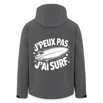 I Can't, I Surf – Surfer Humor T-Shirt Nicht - Recycelte Männer Softshell-Jacke von Stanley/Stella - Anthrazit - Hinten - AI Model Male 185 light (185cm)