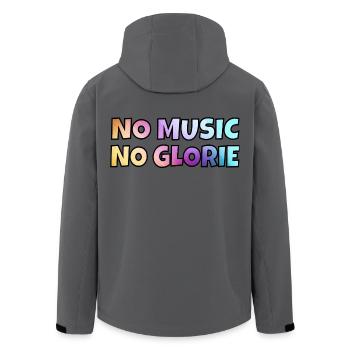 No music, no glory. For music lover * - Men’s Recycled Softshell Jacket by Stanley/Stella - anthracite - Back - AI Model Male 185 light (185cm)