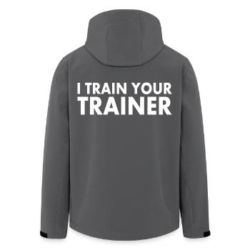 I train your trainer - Recycelte Männer Softshell-Jacke von Stanley/Stella - Anthrazit - Hinten - AI Model Male 185 light (185cm)