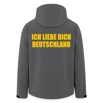 Ich liebe dich deutschland - Recycelte Männer Softshell-Jacke von Stanley/Stella - Anthrazit - Hinten - AI Model Male 185 light (185cm)