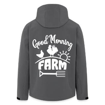 Bauernhof Landwirt Landwirtschaft Farm Huhn Hahn - Recycelte Männer Softshell-Jacke von Stanley/Stella - Anthrazit - Hinten - AI Model Male 185 light (185cm)