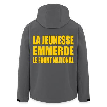 Die Jugend fickt den Front National - Recycelte Männer Softshell-Jacke von Stanley/Stella - Anthrazit - Hinten - AI Model Male 185 light (185cm)