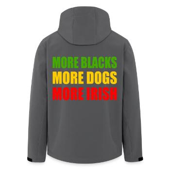 more blacks more dogs more irish - Recycelte Männer Softshell-Jacke von Stanley/Stella - Anthrazit - Hinten - AI Model Male 185 light (185cm)