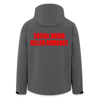 social media killed romance - Recycelte Männer Softshell-Jacke von Stanley/Stella - Anthrazit - Hinten - AI Model Male 185 light (185cm)