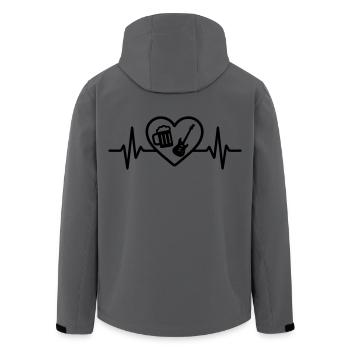 Herz Rock Bier - Recycelte Männer Softshell-Jacke von Stanley/Stella - Anthrazit - Hinten - AI Model Male 185 light (185cm)