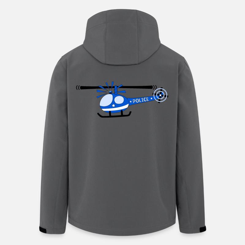 Hubschrauber Police Kinder - Recycelte Männer Softshell-Jacke von Stanley/Stella - Anthrazit
