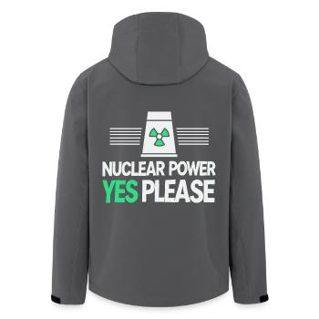 Kernenergie Ja Bitte - Pro Saubere Energie - Recycelte Männer Softshell-Jacke von Stanley/Stella - Anthrazit - Hinten - AI Model Male 185 light (185cm)