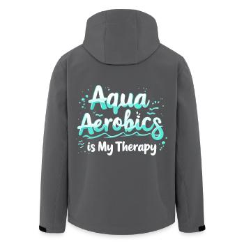 Aqua Aerobic Ist Meine Therapie - Recycelte Männer Softshell-Jacke von Stanley/Stella - Anthrazit - Hinten - AI Model Male 185 light (185cm)