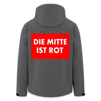 die mitte ist rot - Recycelte Männer Softshell-Jacke von Stanley/Stella - Anthrazit - Hinten - AI Model Male 185 light (185cm)