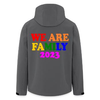We are family 2023 - Recycelte Männer Softshell-Jacke von Stanley/Stella - Anthrazit - Hinten - AI Model Male 185 light (185cm)