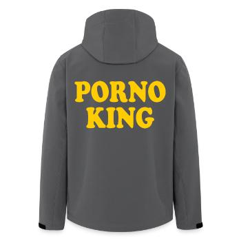 Porno king - Recycelte Männer Softshell-Jacke von Stanley/Stella - Anthrazit - Hinten - AI Model Male 185 light (185cm)
