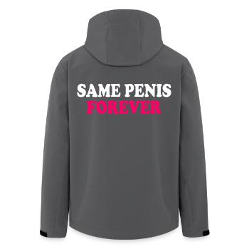 Same penis forever - Recycelte Männer Softshell-Jacke von Stanley/Stella - Anthrazit - Hinten - AI Model Male 185 light (185cm)