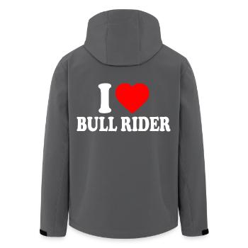 I love bull rider - Recycelte Männer Softshell-Jacke von Stanley/Stella - Anthrazit - Hinten - AI Model Male 185 light (185cm)