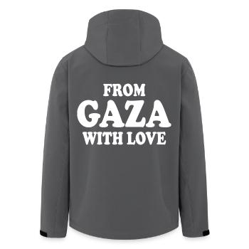 From gaza with love - Recycelte Männer Softshell-Jacke von Stanley/Stella - Anthrazit - Hinten - AI Model Male 185 light (185cm)