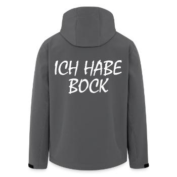 Ich habe bock - Recycelte Männer Softshell-Jacke von Stanley/Stella - Anthrazit - Hinten - AI Model Male 185 light (185cm)