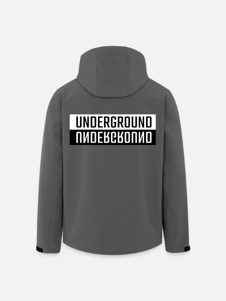 Background double font - Men’s Recycled Softshell Jacket by Stanley/Stella - anthracite