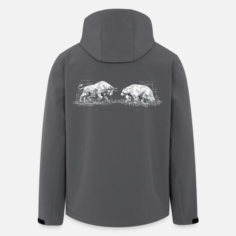 Data-Driven Discipline: Bull & Bear Design - Men’s Recycled Softshell Jacket by Stanley/Stella - anthracite
