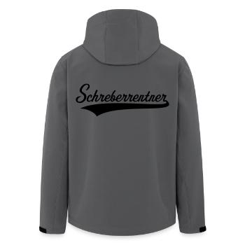 Schreberrentner (Rentner / Schrebergärtner / B) - Recycelte Männer Softshell-Jacke von Stanley/Stella - Anthrazit - Hinten - AI Model Male 185 light (185cm)