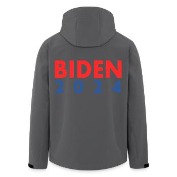 Joe biden 2024 - Recycelte Männer Softshell-Jacke von Stanley/Stella - Anthrazit - Hinten - AI Model Male 185 light (185cm)