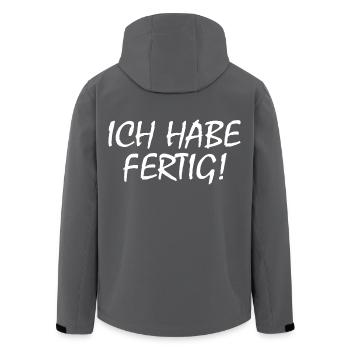 Ich habe fertig - Recycelte Männer Softshell-Jacke von Stanley/Stella - Anthrazit - Hinten - AI Model Male 185 light (185cm)
