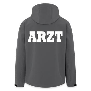 Arzt - Recycelte Männer Softshell-Jacke von Stanley/Stella - Anthrazit - Hinten - AI Model Male 185 light (185cm)