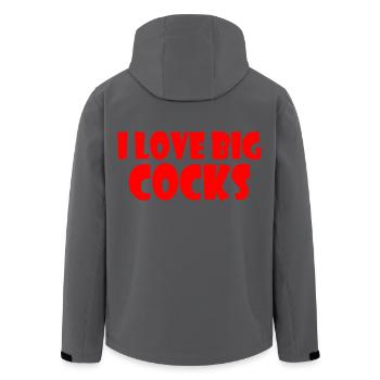 I love big cocks - Recycelte Männer Softshell-Jacke von Stanley/Stella - Anthrazit - Hinten - AI Model Male 185 light (185cm)