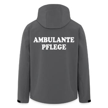 ambulante pflege - Recycelte Männer Softshell-Jacke von Stanley/Stella - Anthrazit - Hinten - AI Model Male 185 light (185cm)
