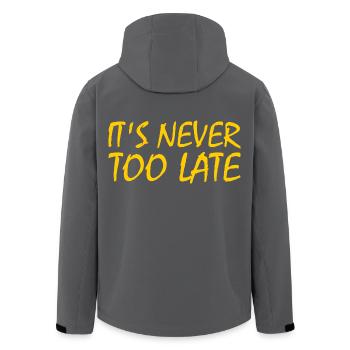 Its never too late - Recycelte Männer Softshell-Jacke von Stanley/Stella - Anthrazit - Hinten - AI Model Male 185 light (185cm)