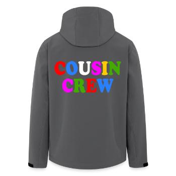 Cousin crew - Recycelte Männer Softshell-Jacke von Stanley/Stella - Anthrazit - Hinten - AI Model Male 185 light (185cm)