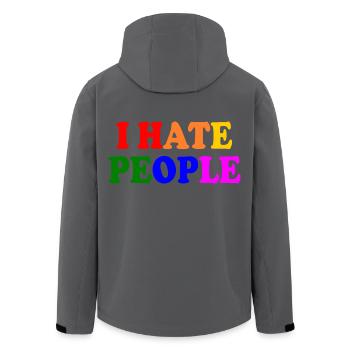 I hate people - Recycelte Männer Softshell-Jacke von Stanley/Stella - Anthrazit - Hinten - AI Model Male 185 light (185cm)