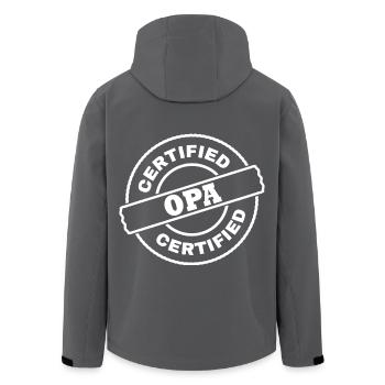 Opa - Recycelte Männer Softshell-Jacke von Stanley/Stella - Anthrazit - Hinten - AI Model Male 185 light (185cm)